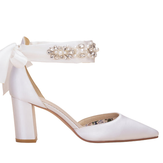 Aimee embellished cuff court shoes