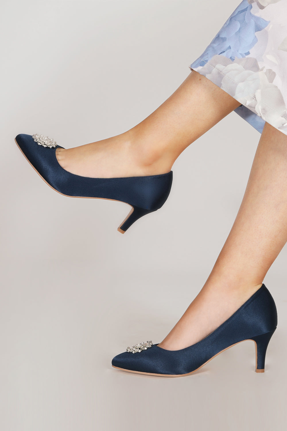 Katrin navy embellished courts SIXES 37/42 ONLY