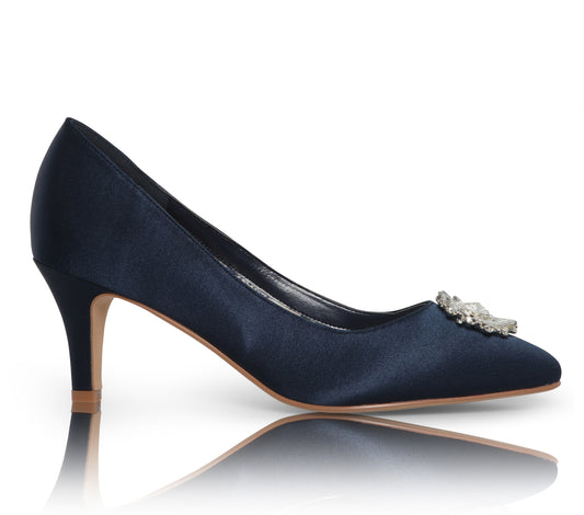 Katrin navy embellished courts SIXES 37/42 ONLY