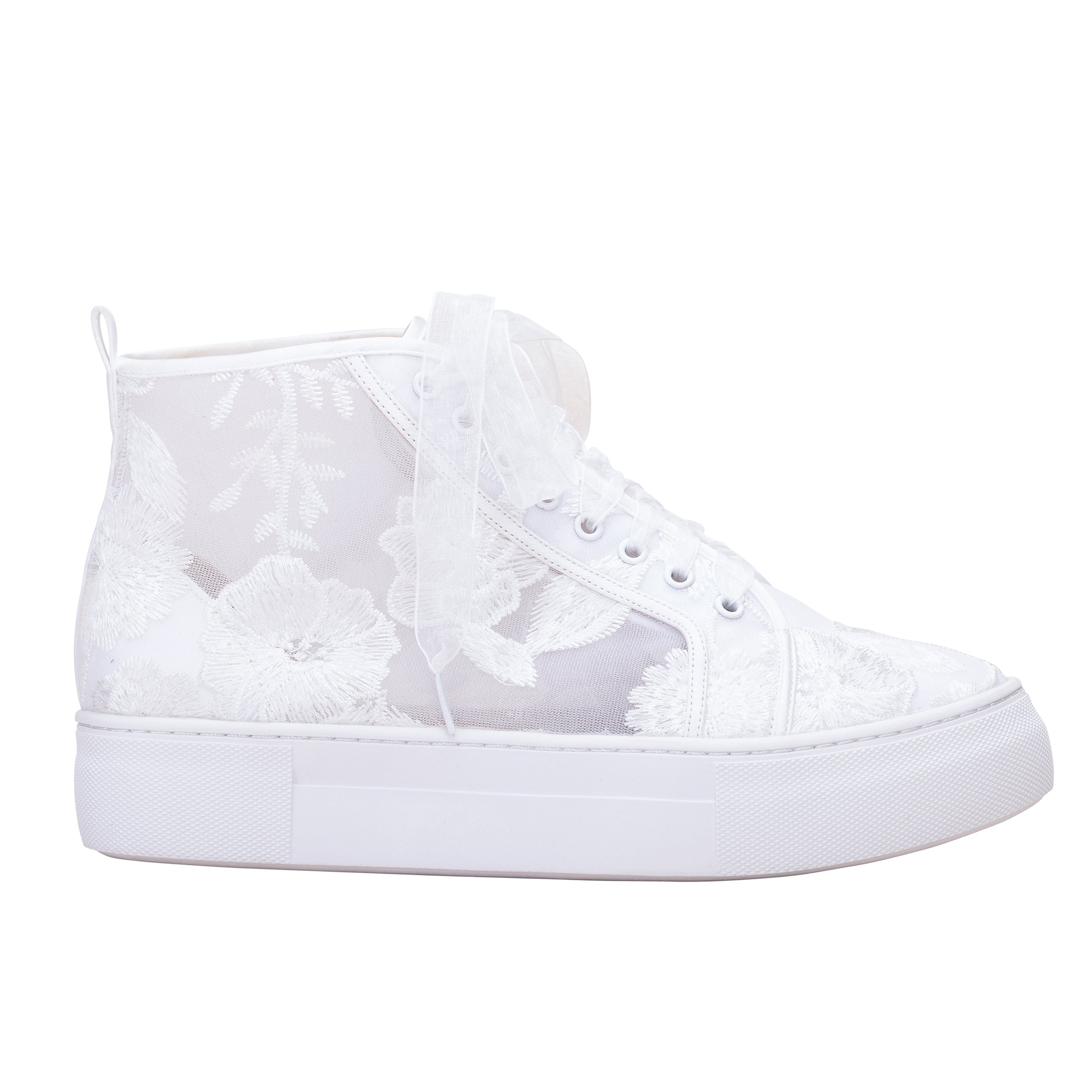 Cameron ivory floral bridal hi-tops