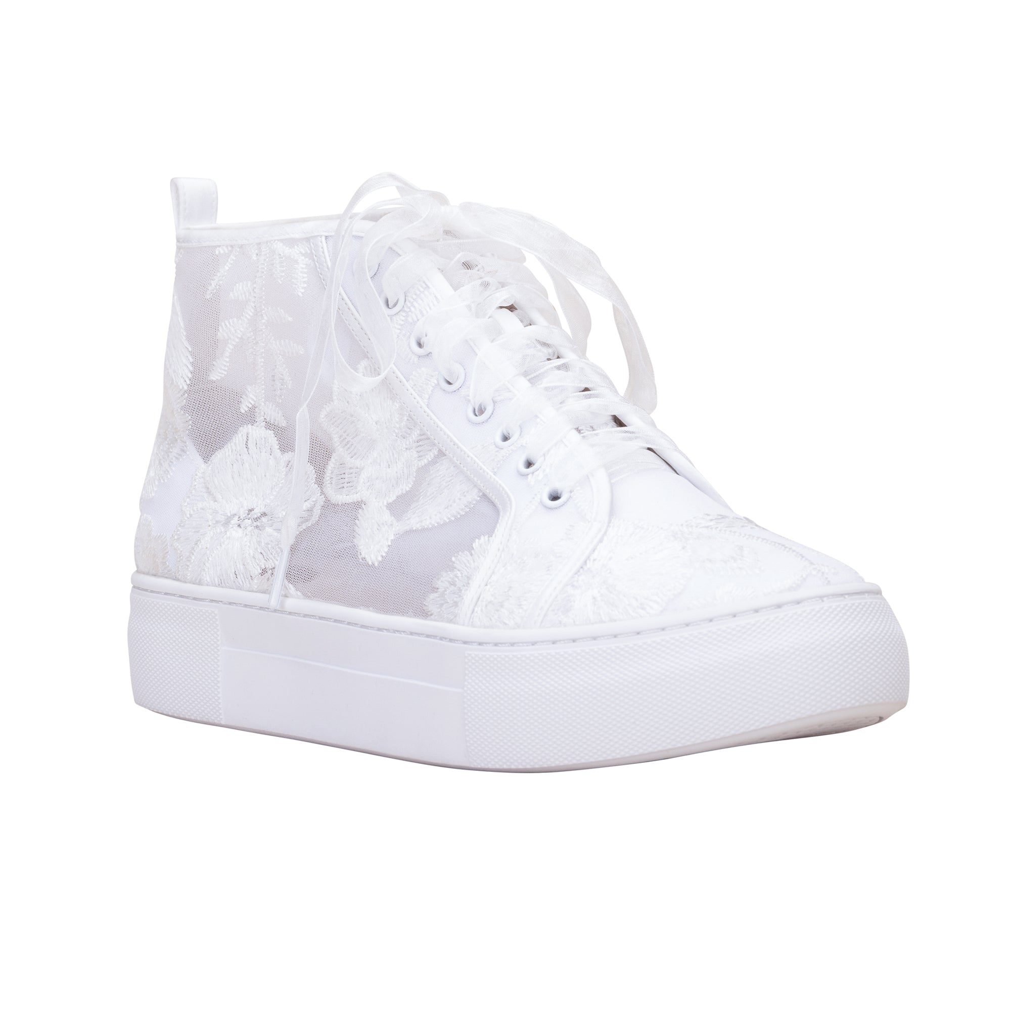 Cameron ivory floral bridal hi-tops