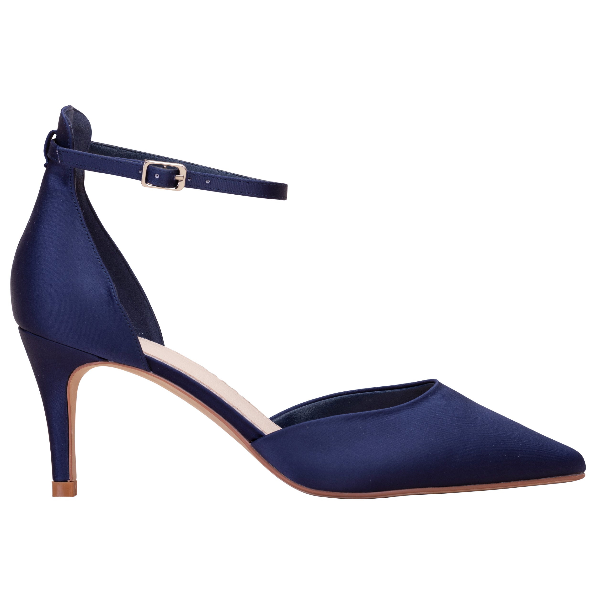 Navy court clearance shoes with strap