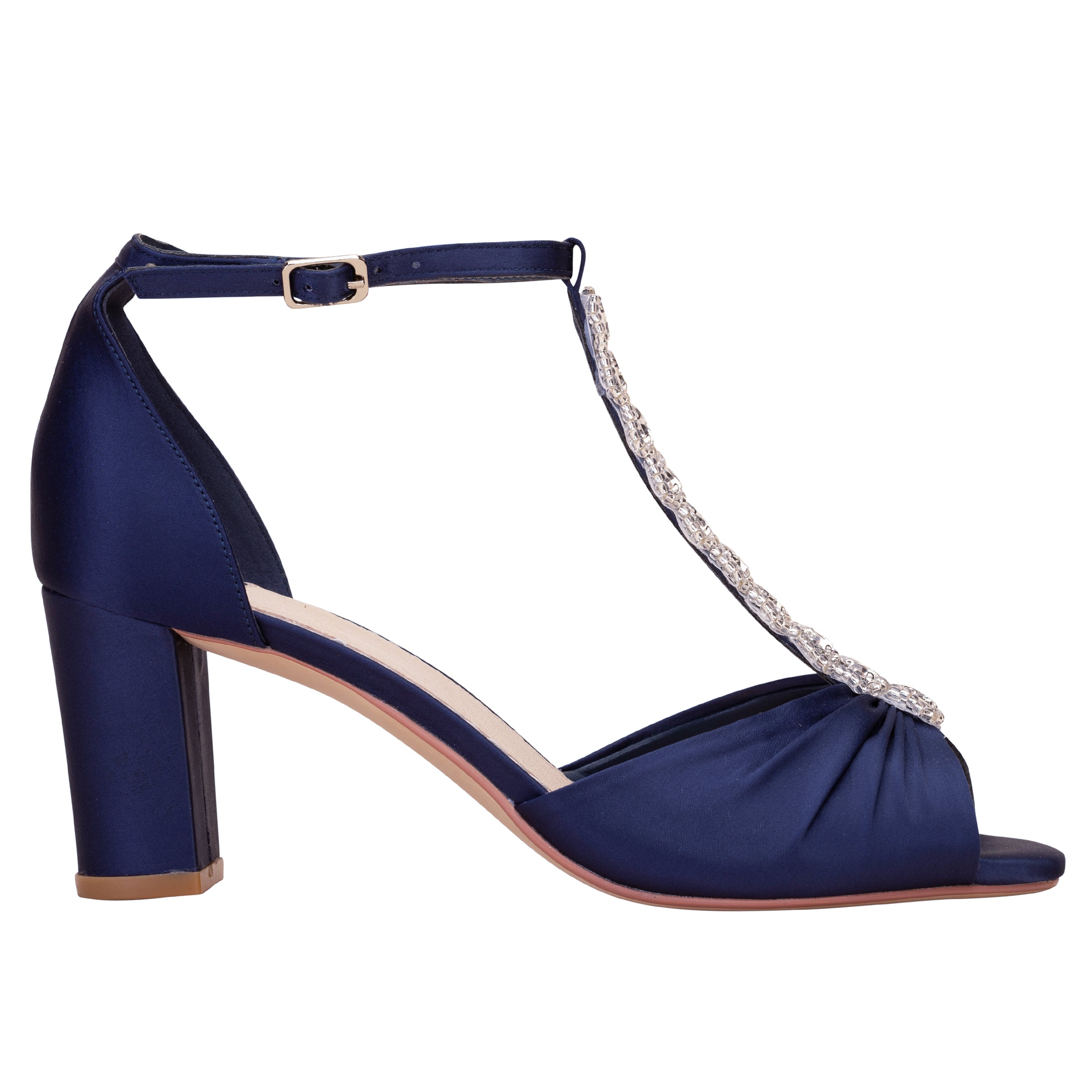 Dolly midnight navy embellished t-bars