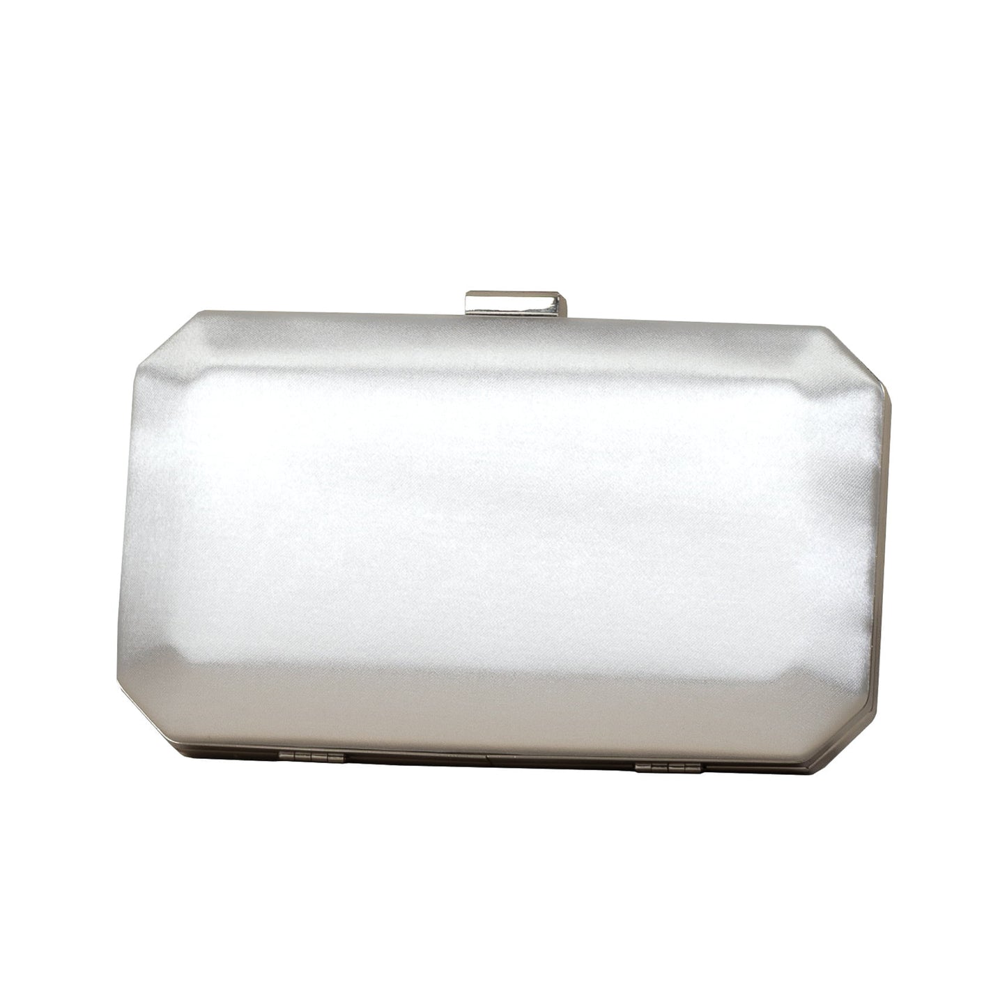 Ebony ivory satin clutch bag