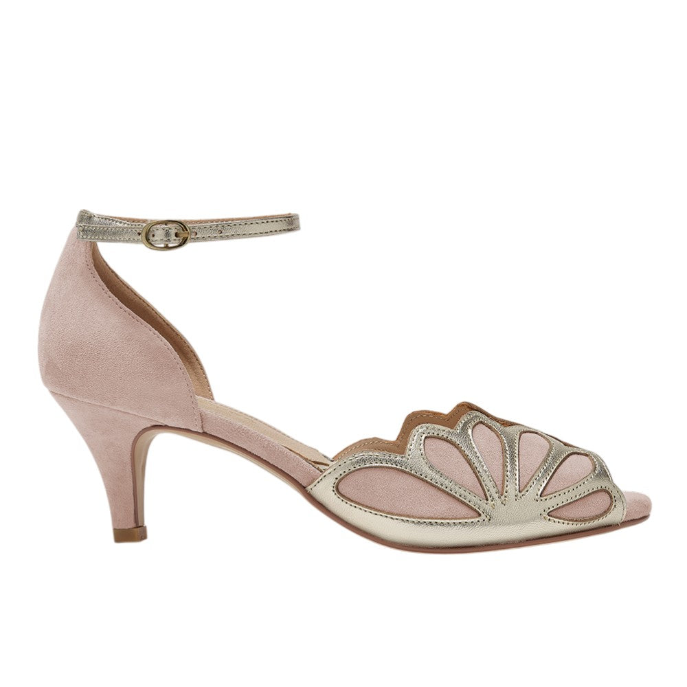 Isadora blush pink low heels
