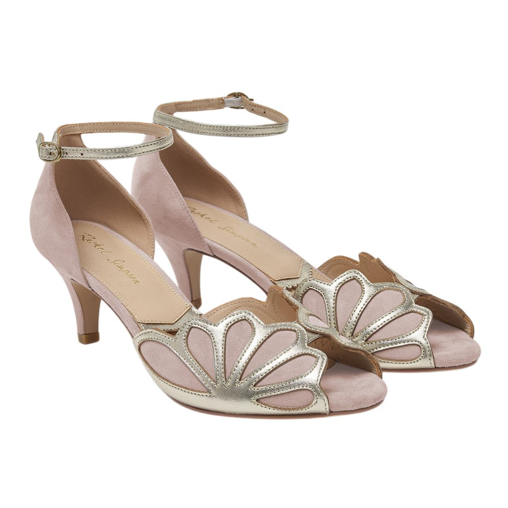 Isadora blush pink low heels