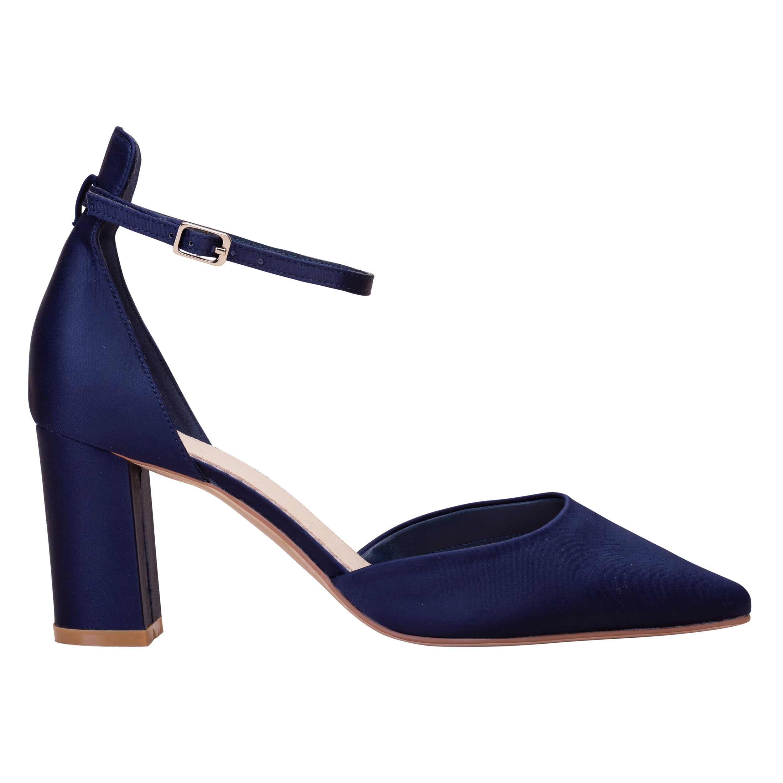 Liberty midnight navy block heel points