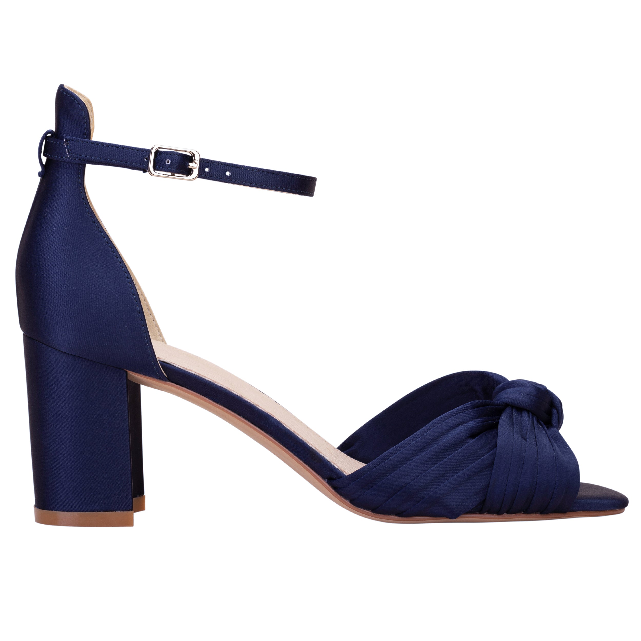 Lucinda midnight navy block heel sandals