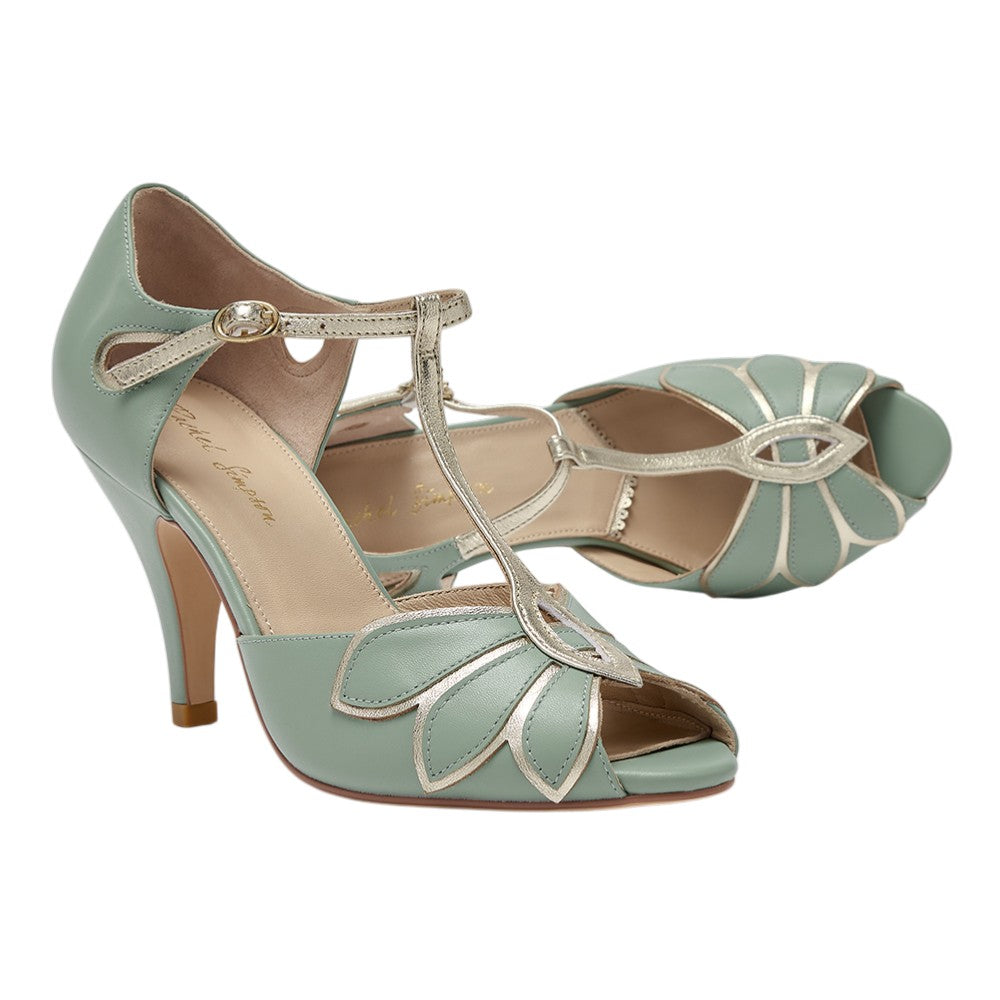 Mimosa mint leather t-bars