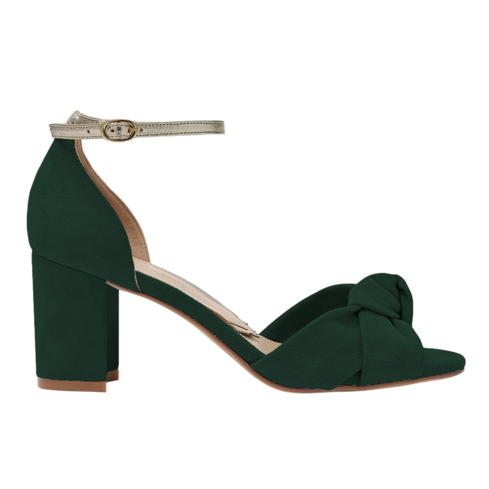 Minnie forest green sandal