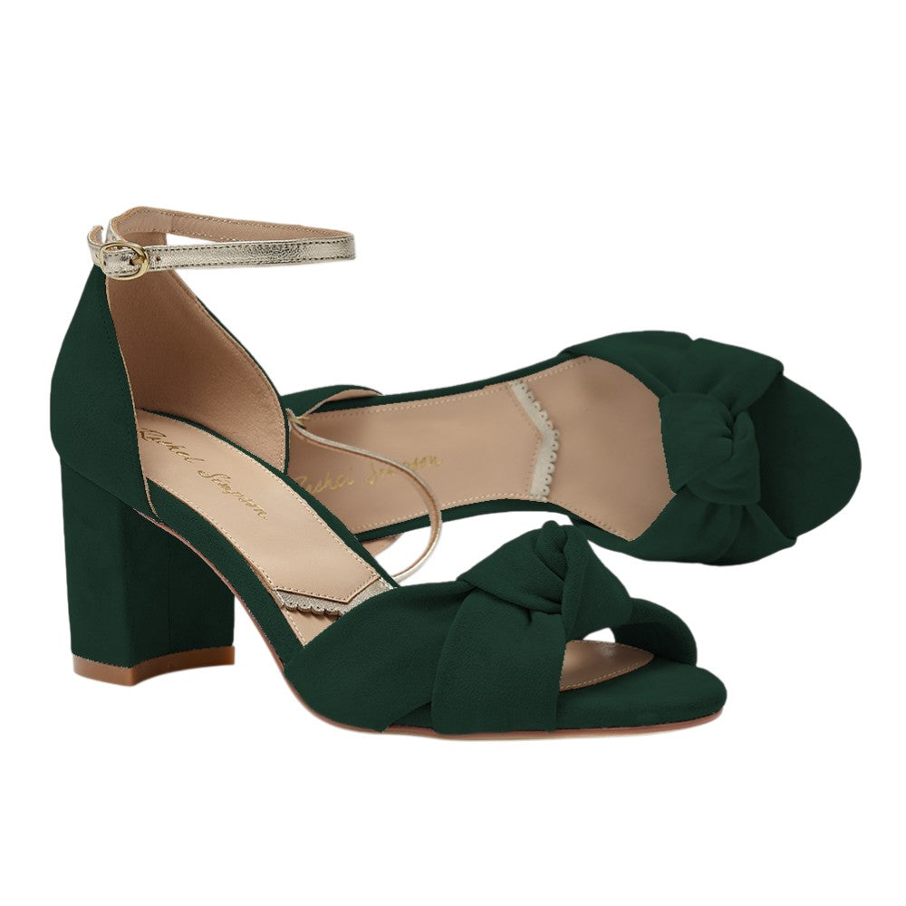 Minnie forest green sandal