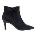 Ottilie black leather kitten heel ankle boots