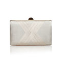 Bay champagne satin clutch bag