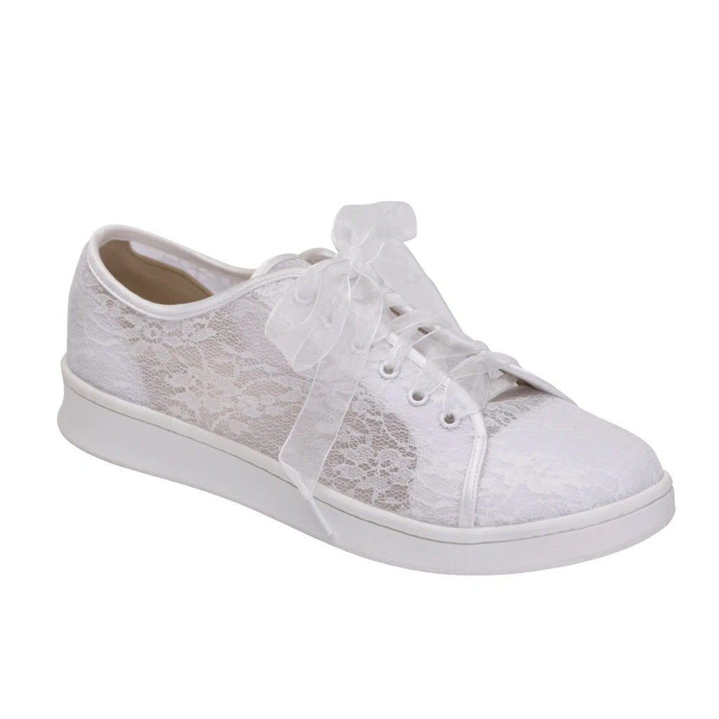 Blossom Chantilly lace bridal trainers