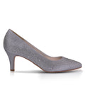 Calypso silver crystal court shoes