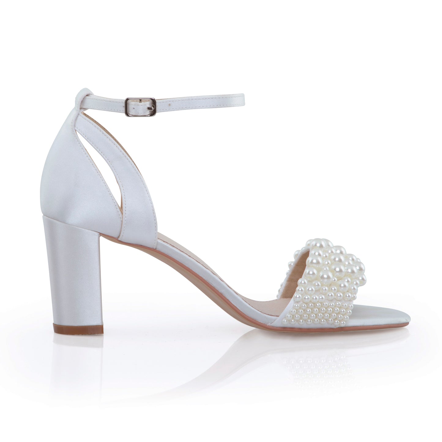 Carrie pearl embellished block heels