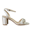 Chantel embellished block heel wedding shoes