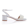 Claire pearl embellished low heels