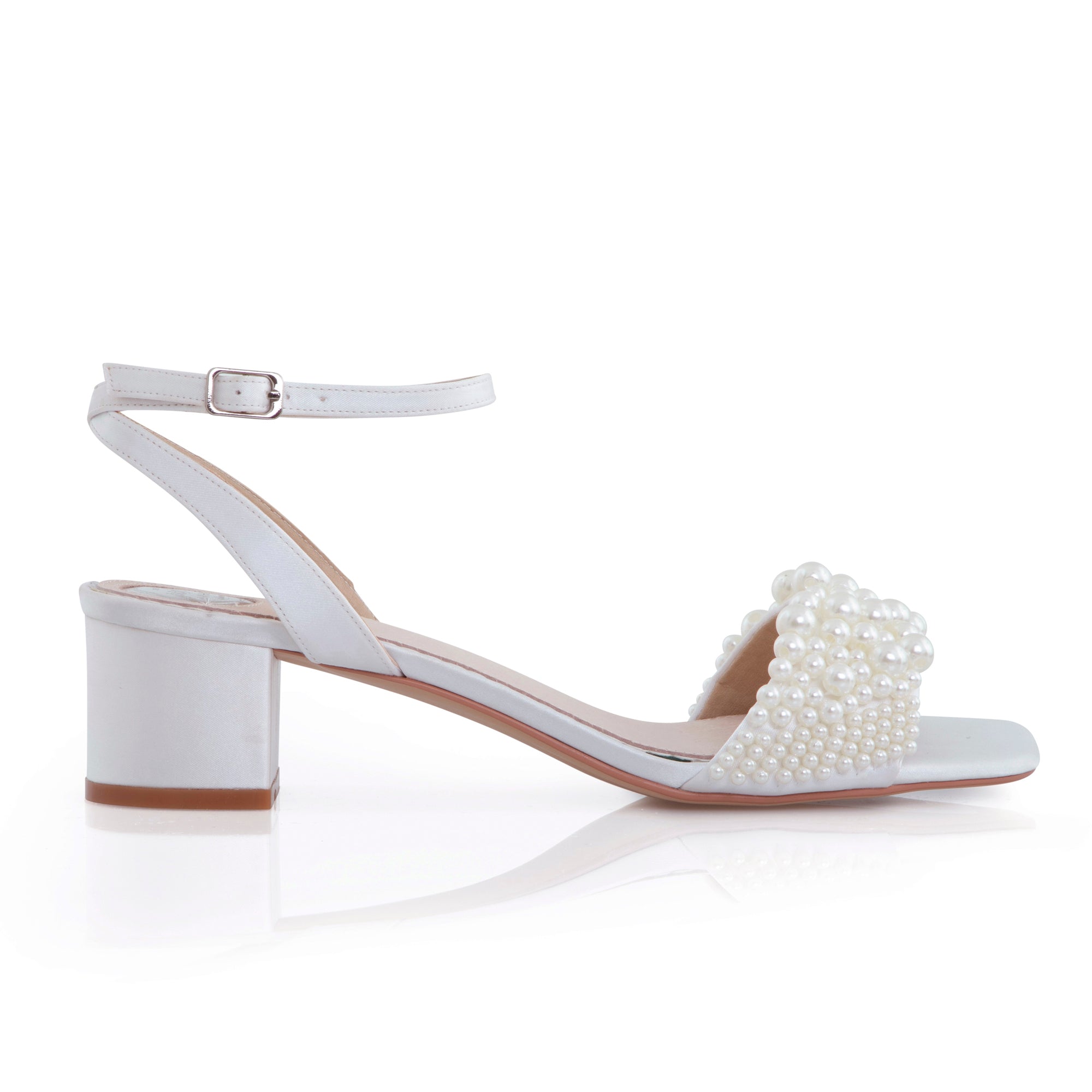 Claire pearl embellished low heels