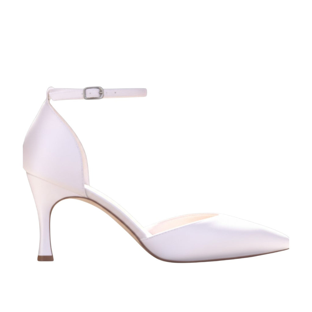 Devon pointed wedding shoes with detachable crystal bows