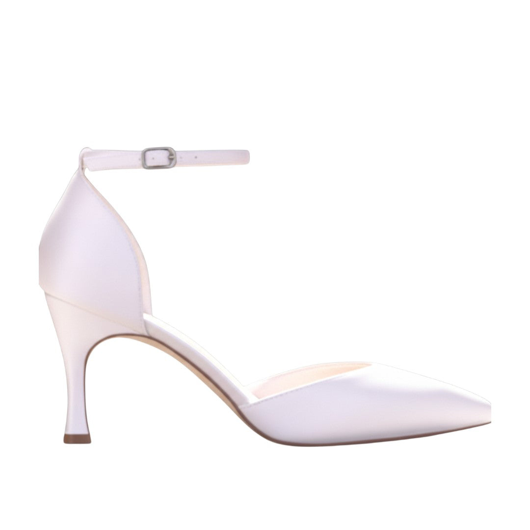 Devon pointed wedding shoes with detachable crystal bows