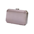 Ebony taupe satin clutch bag
