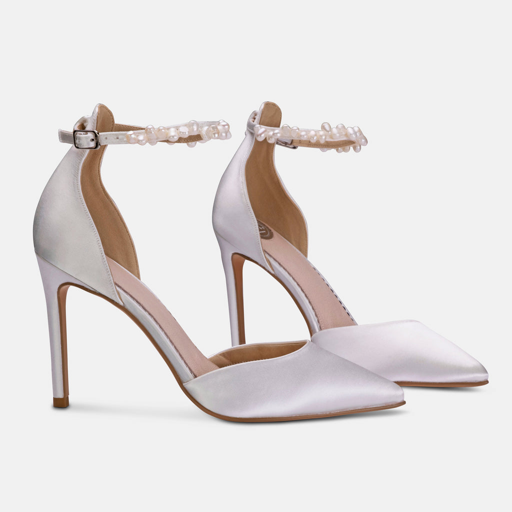 Ella pearl ankle strap points