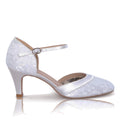 Elsa round toe ivory lace heels SIZE 42 ONLY
