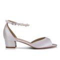 Fiona pearl ankle strap low heels