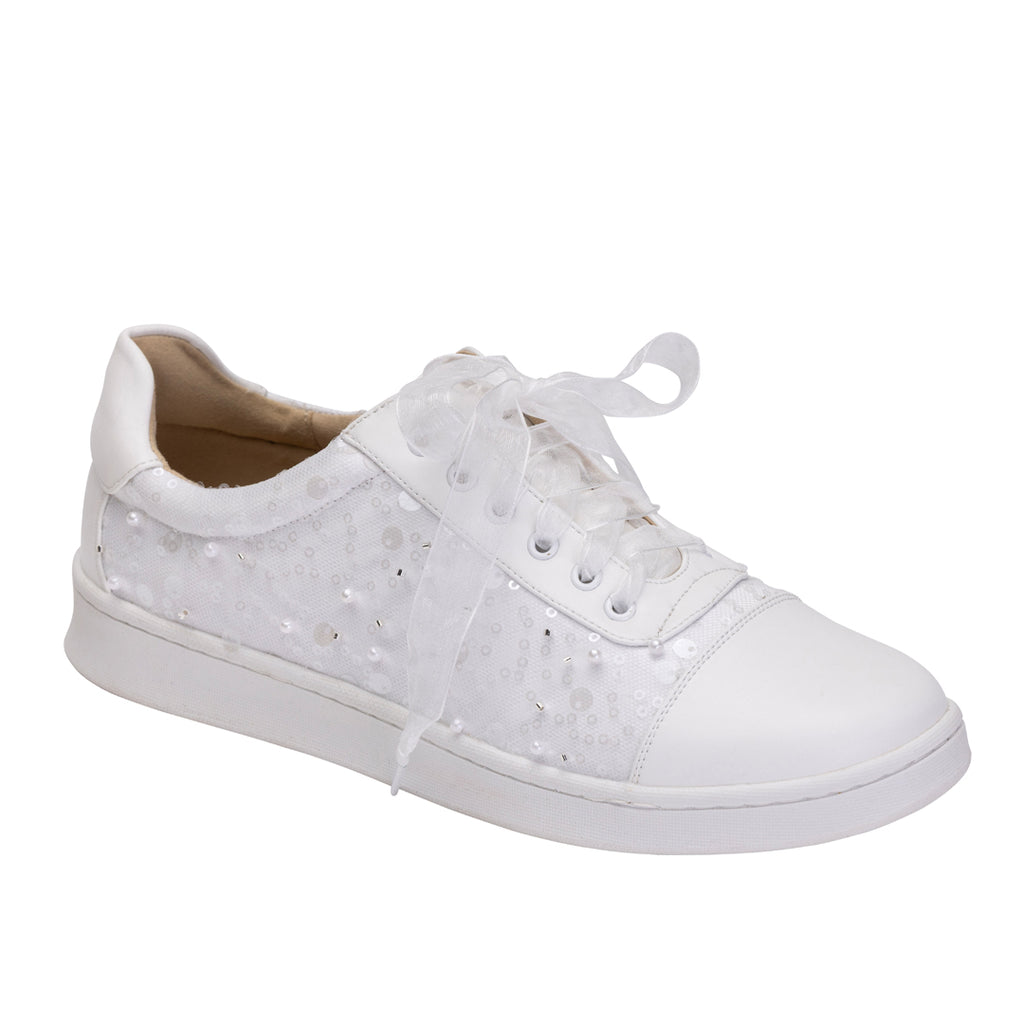 Fleur ivory sequin bridal trainer