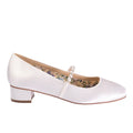 Kinsley square toe wedding shoes with pearl strap