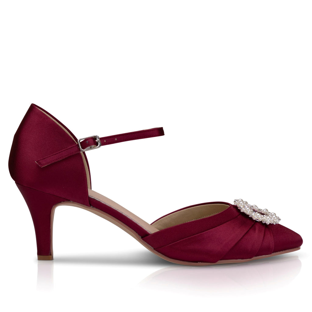 Kitty berry heel with diamante trim