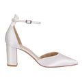 Liberty ivory satin block heel points