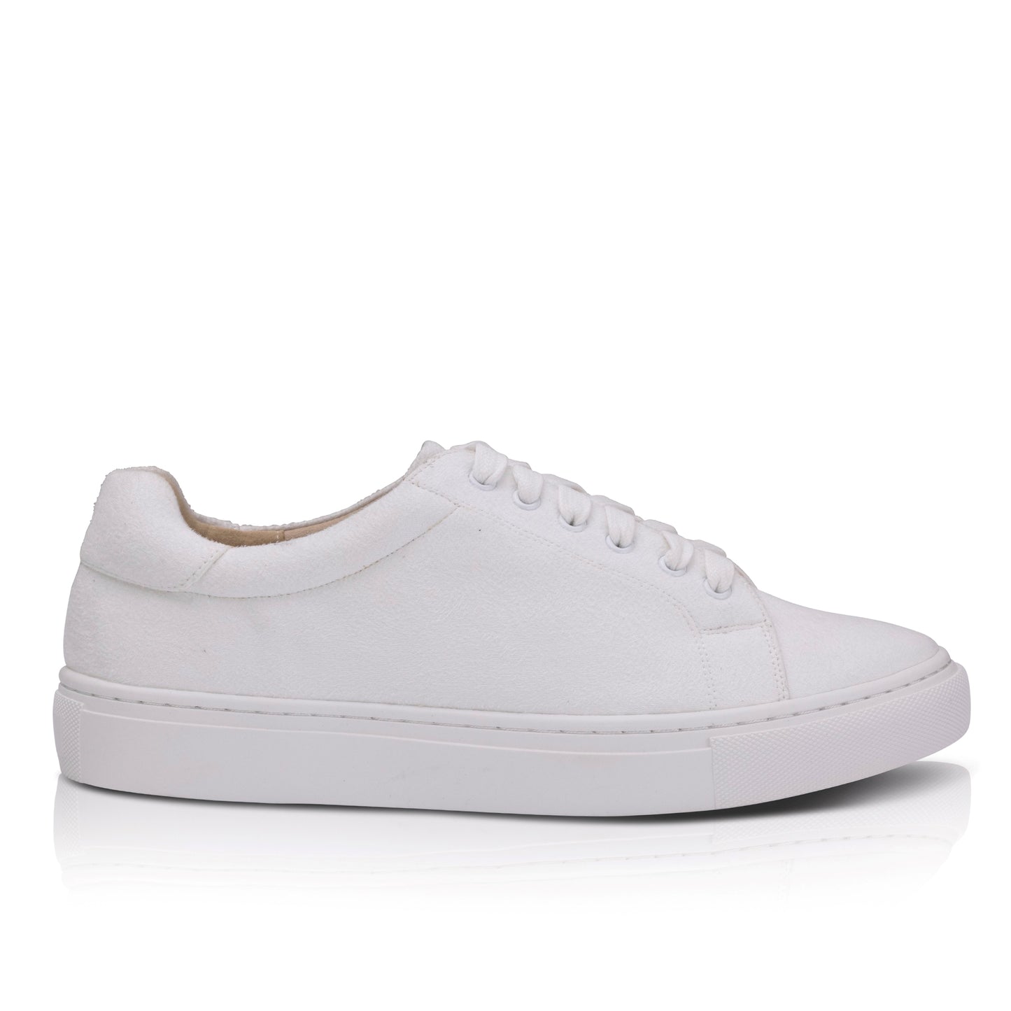 Madison ivory suede effect trainers