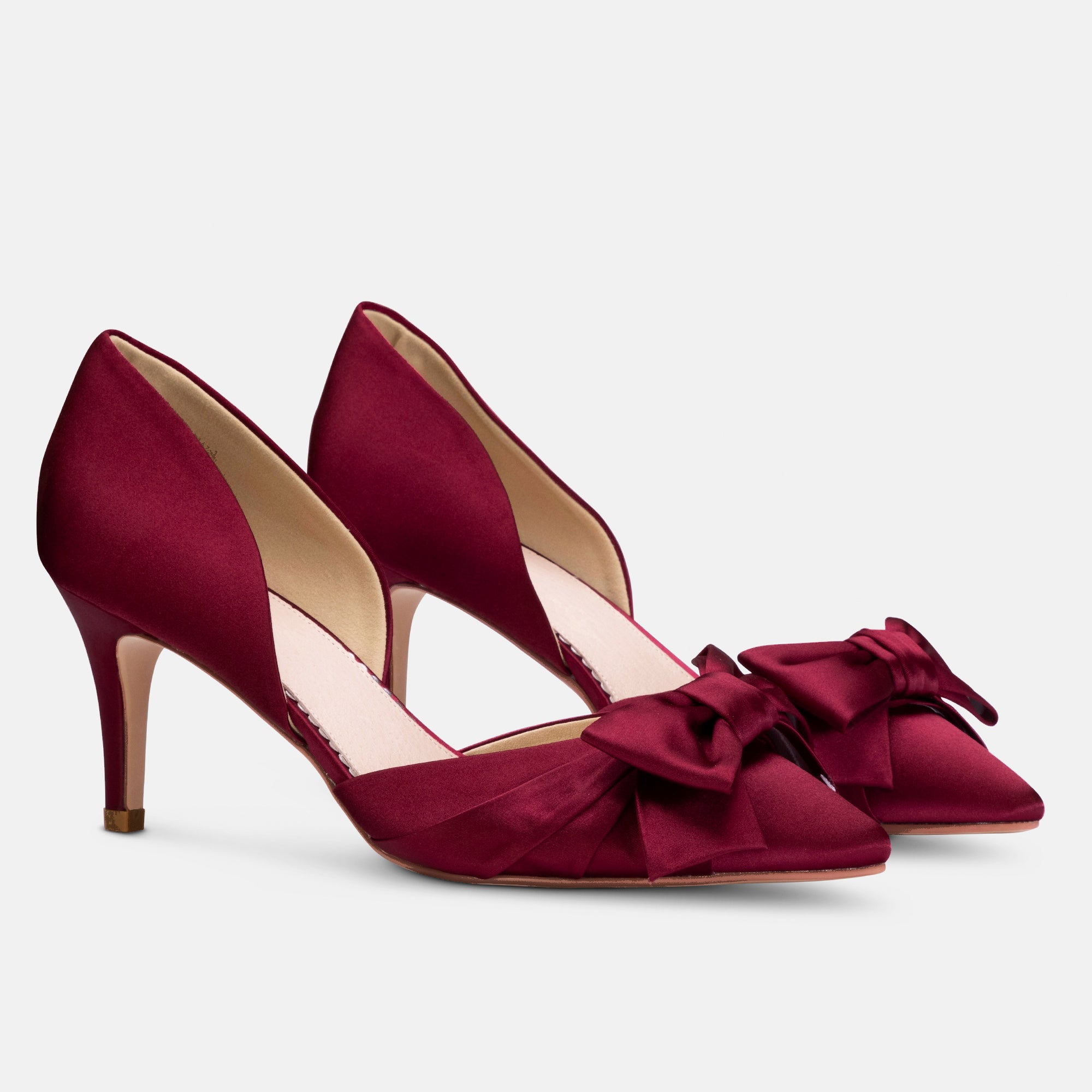 Margo berry satin bow points