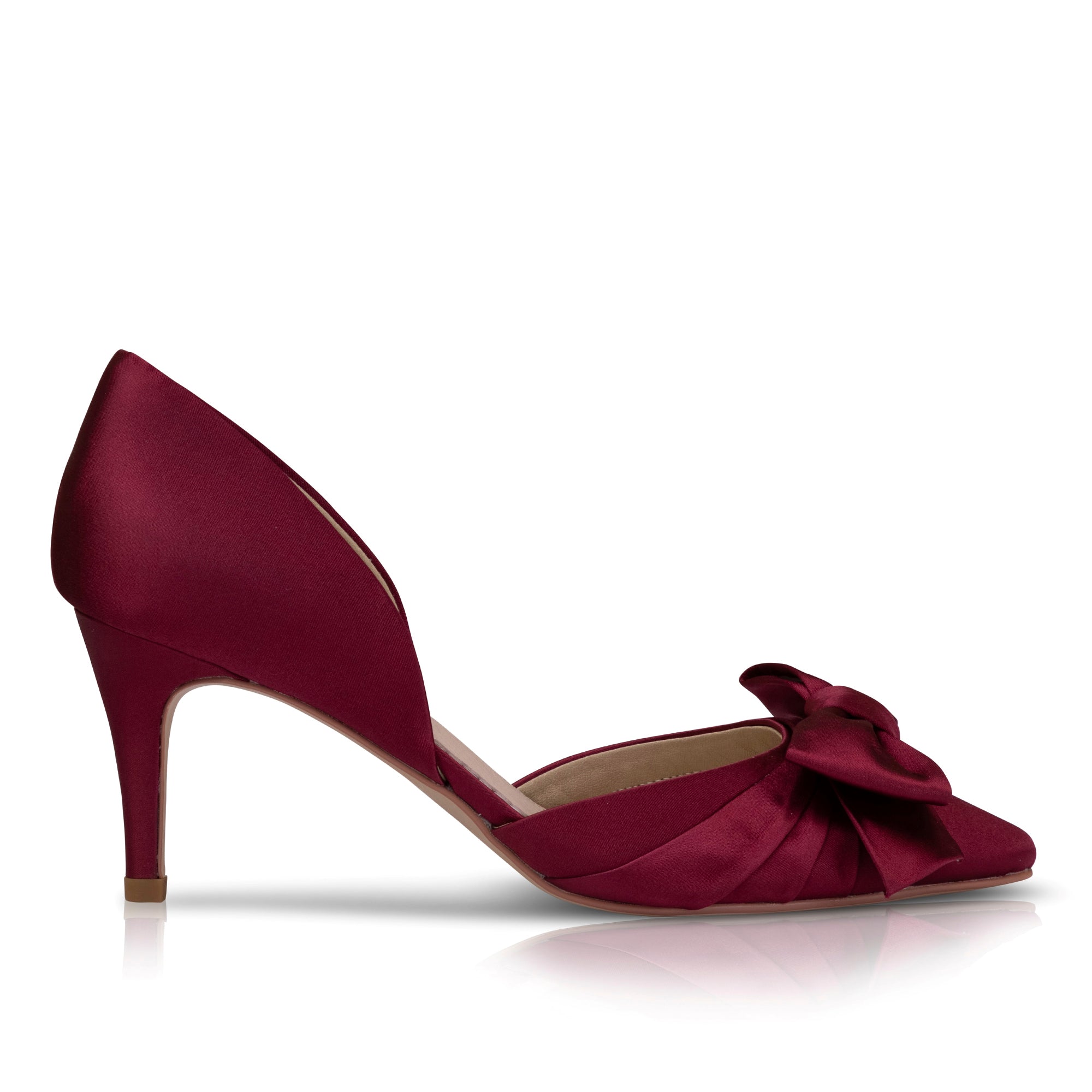 Margo berry satin bow points