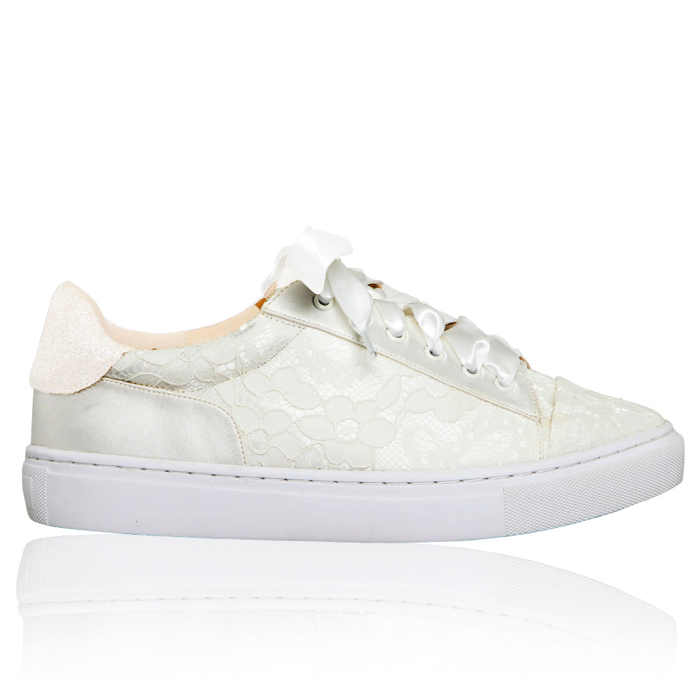 Pia ivory lace bridal trainers SIZE 36 and 41 ONLY