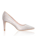 Stara taupe crystal court shoes