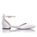 Tilly ivory satin flats