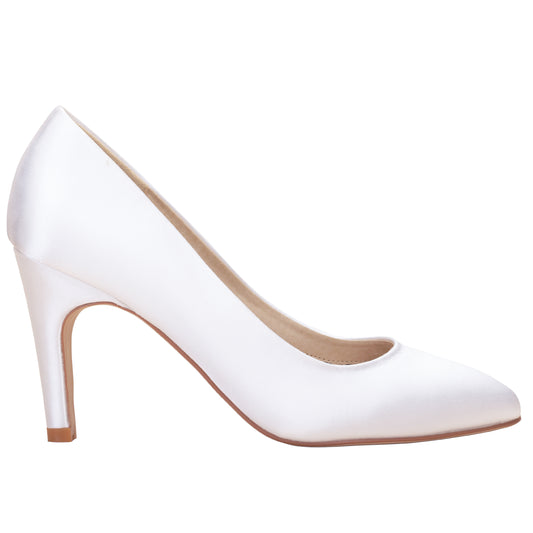 Parker ivory satin classic court