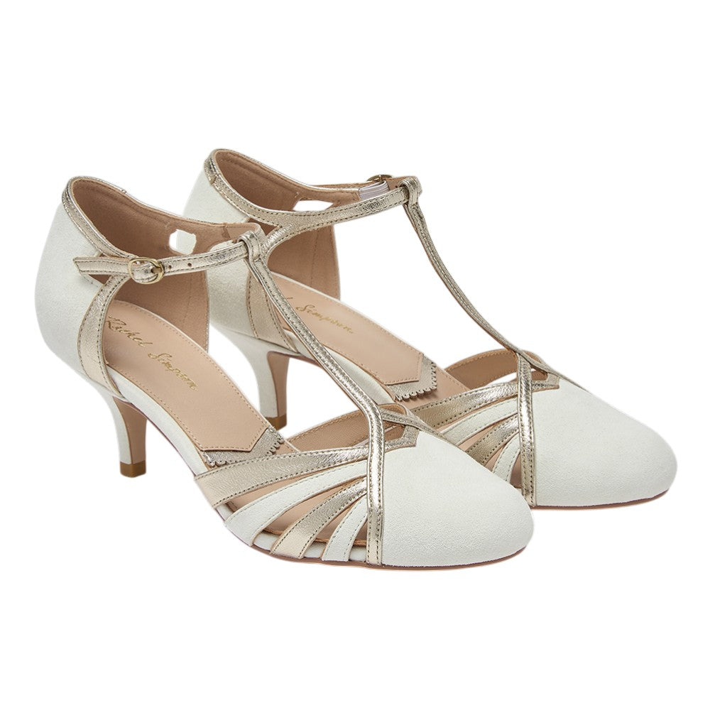Rosie ivory vintage style t-bars