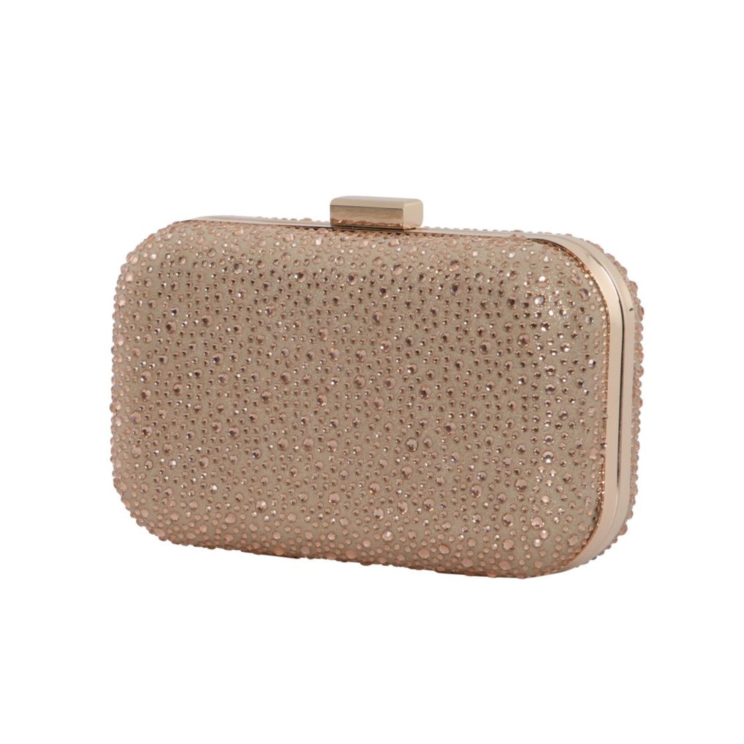 Sammy gold satin & diamante clutch bag