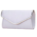Sandi pale blue satin clutch bag