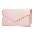 Simone blush pink satin clutch bag