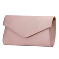 Simone mocha satin clutch bag