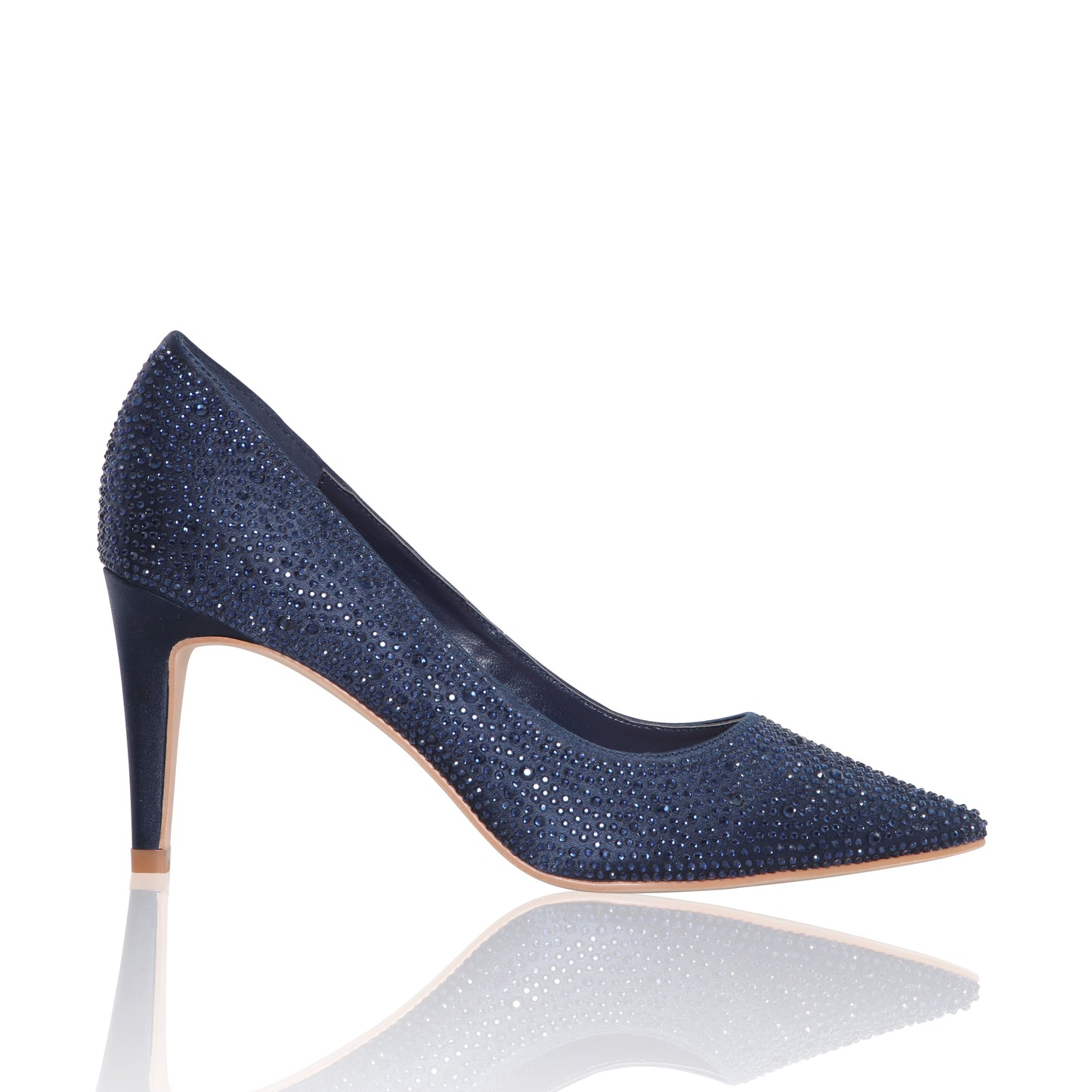 Stara navy crystal court shoes