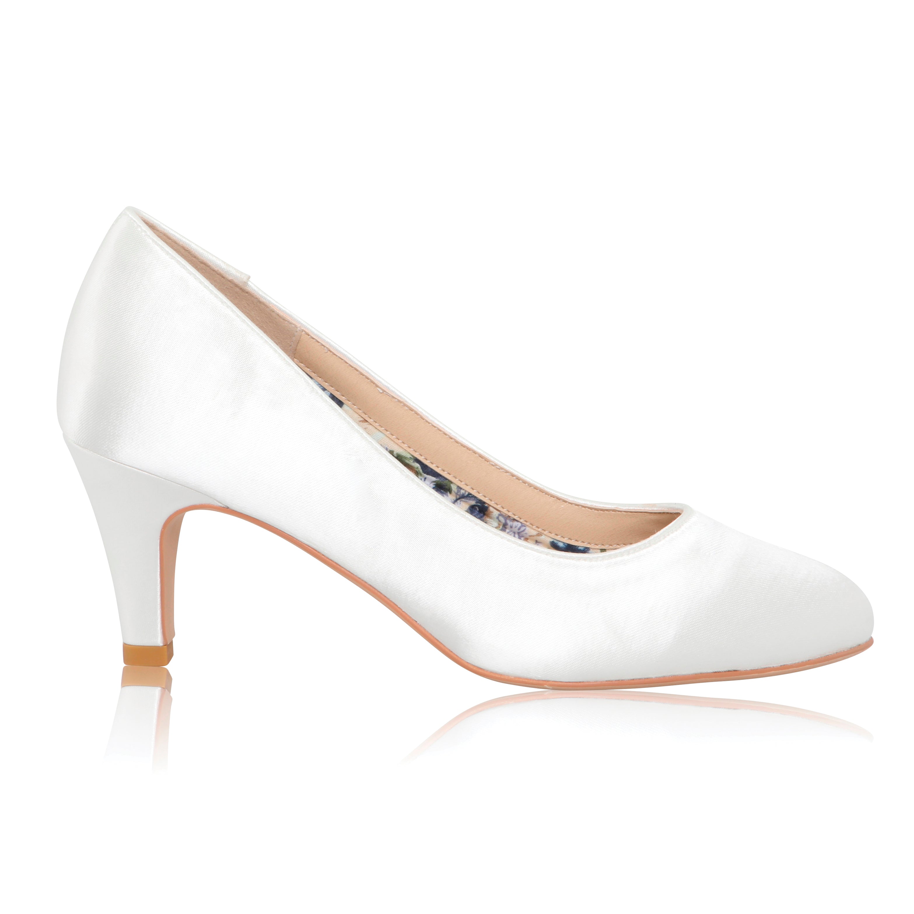 Erica ivory satin court shoe