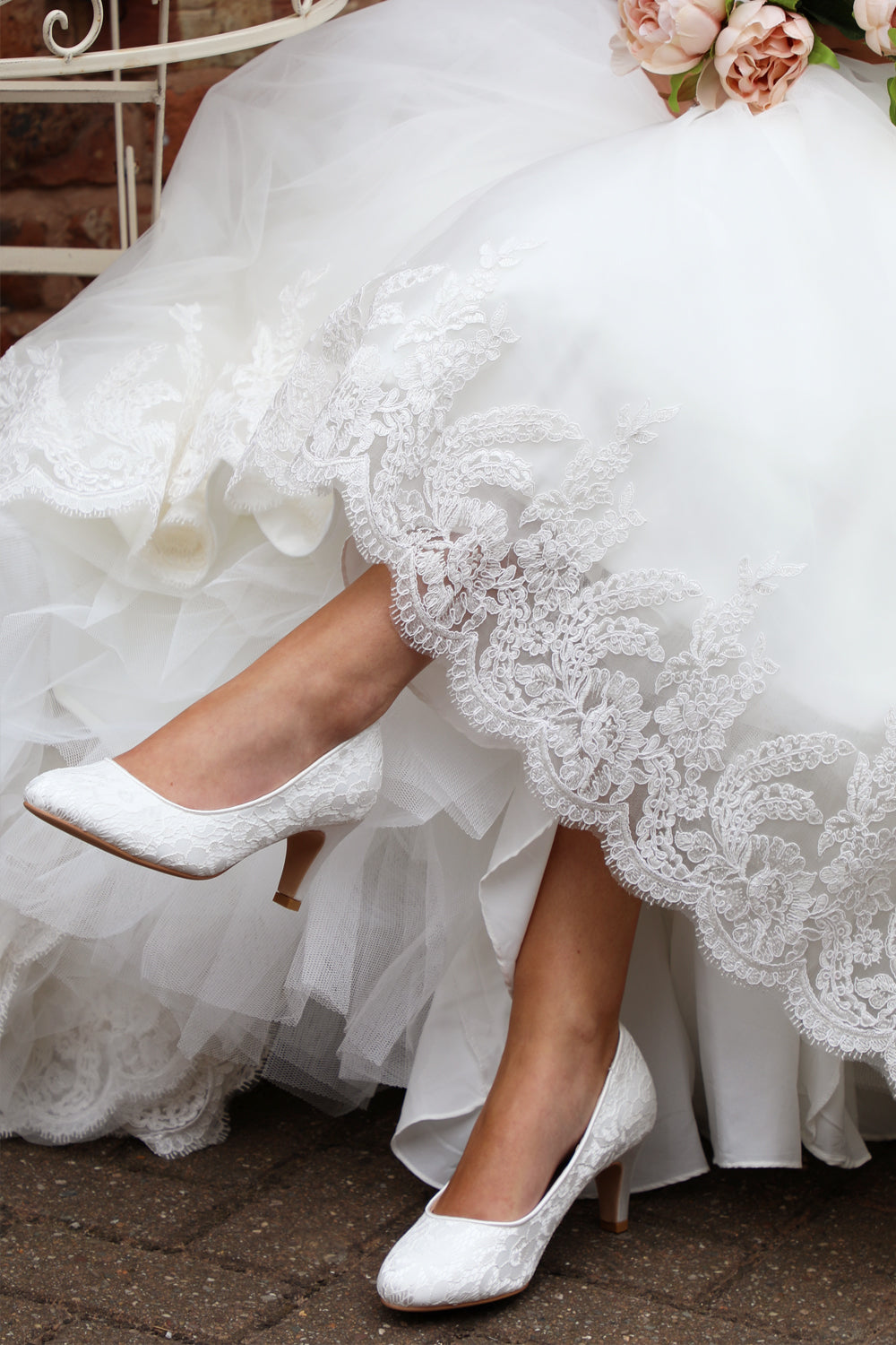 Erica wide fit ivory lace SIZE 38 ONLY