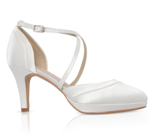 Isobel ivory platform shoes
