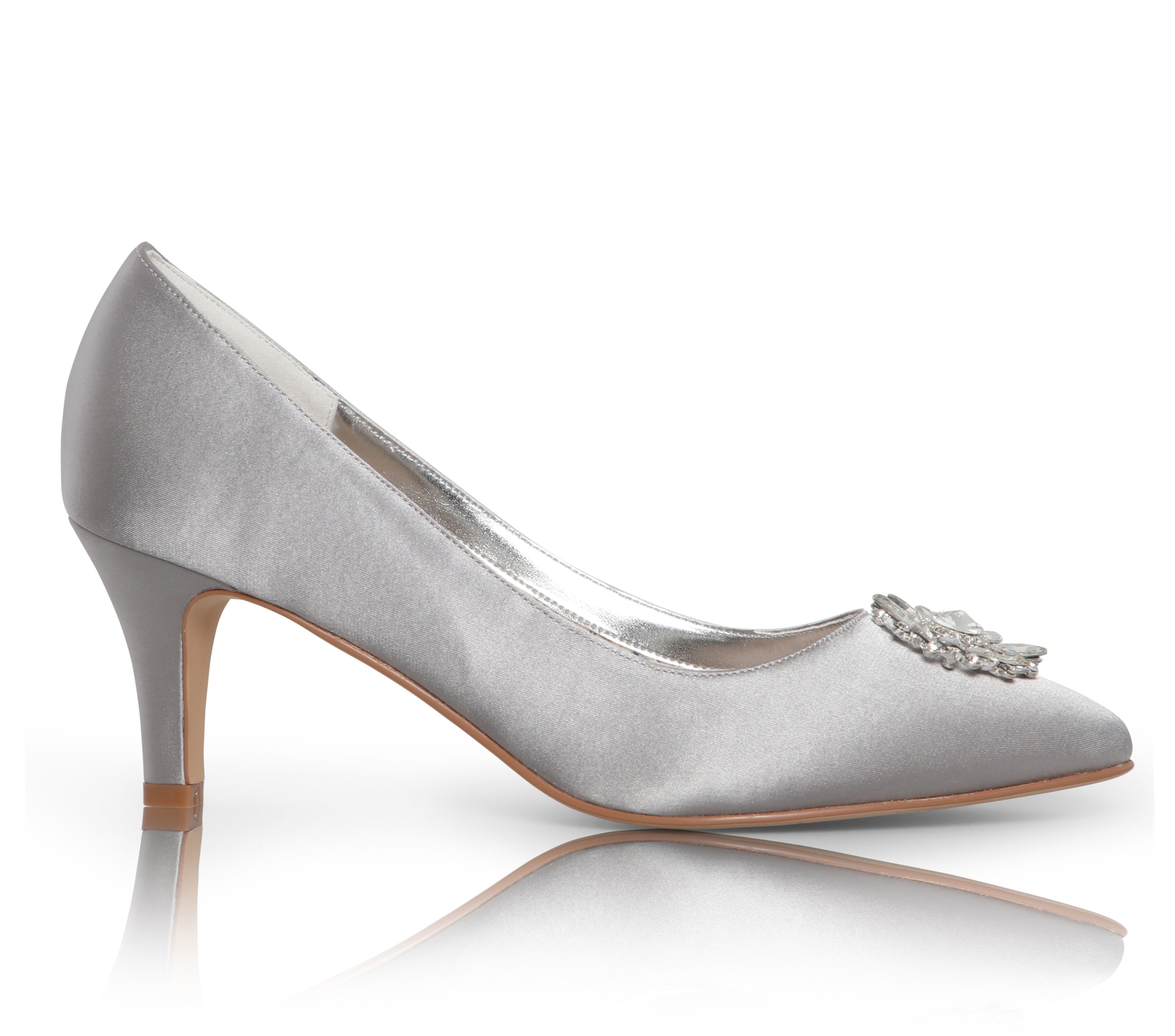 Silver embellished shoes sale